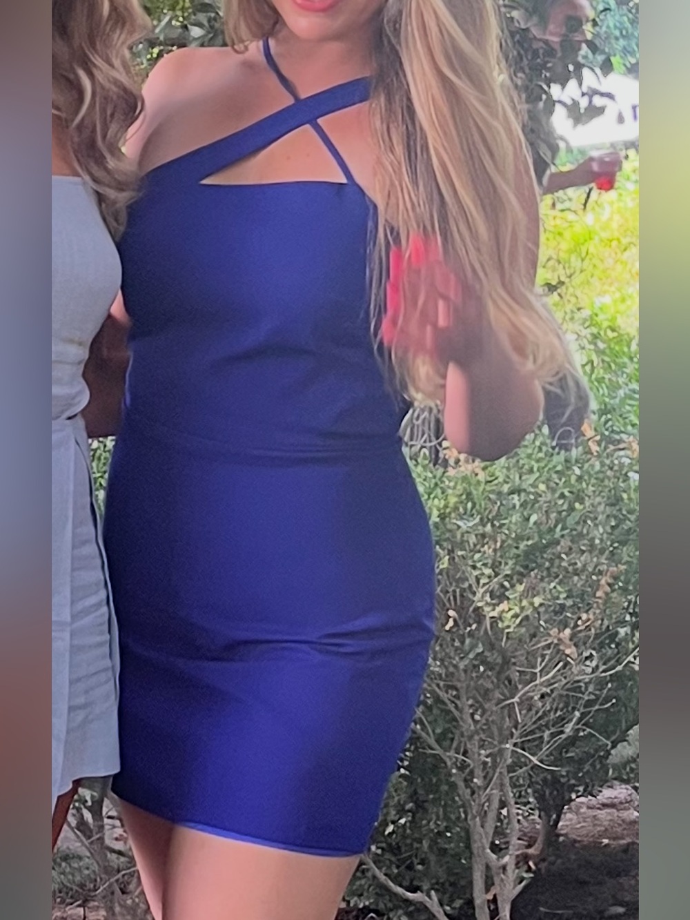 For lovers and friends Elegant Blue Women's Dress